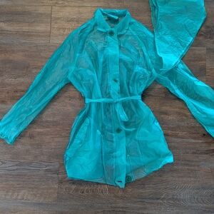 Teal Sheer Raincoat